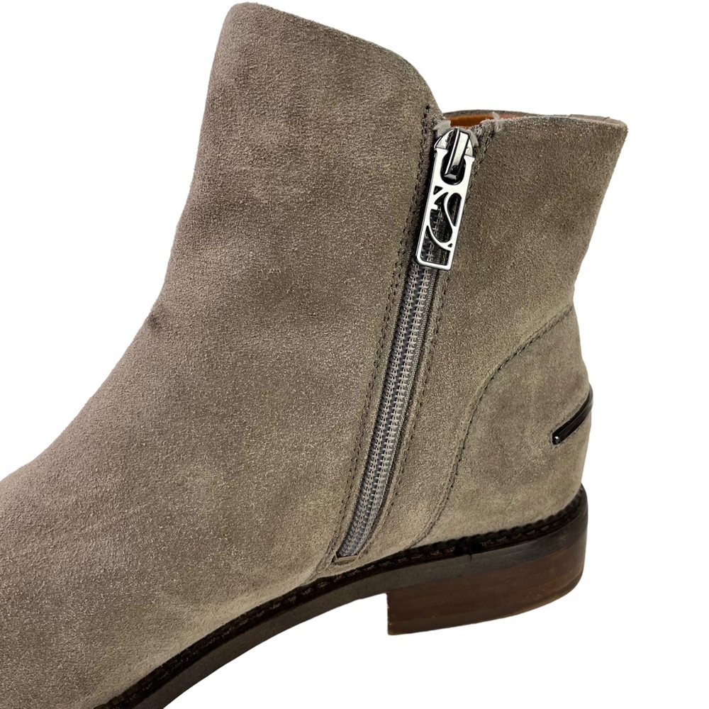 Franco Sarto Happily Women's Gray Taupe Genuine Leather Suede Ankle Boots sz 9.5 - Picture 10 of 16